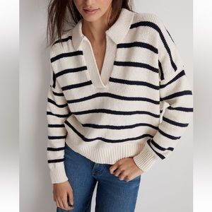 Madewell Dedham Polo Striped Sweater